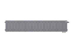 Биметаллический радиатор отопления Royal Thermo PianoForte 200 20 секций Silver Satin VDR