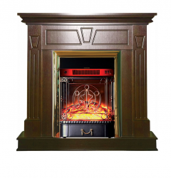Каминокомплект Interflame Берта с очагом Majestic FX M Brass дуб