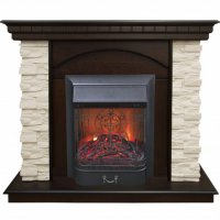 Каминокомплект RealFlame Elford STD/EUG/25'5/HL AO с очагом Majestic s Lux Black/Brass