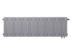 Биметаллический радиатор отопления Royal Thermo PianoForte 300 16 секций Silver Satin VDR